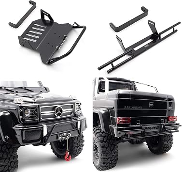 KYX Racing Alloy Front Bumper Set Upgrades Parts Accessories for RC Crawler Car Traxxas 6x6 TRX6 TRX4   