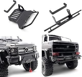 KYX Racing Alloy Front Rear Bumper Set Upgrades Parts Accessories for RC Crawler Car Traxxas 6x6 TRX6 TRX4