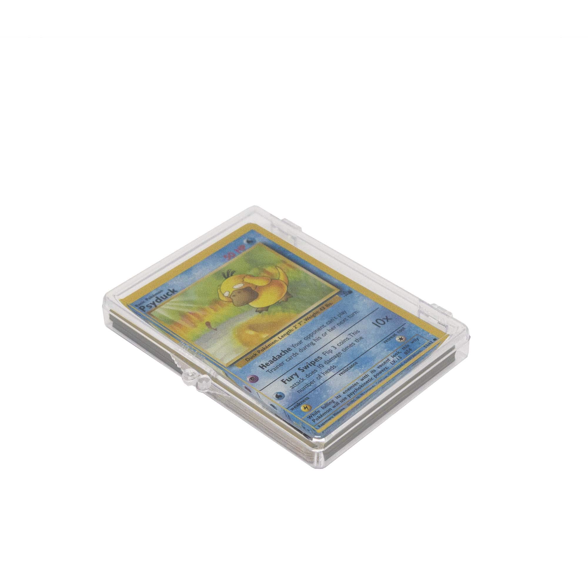 Amazon.com: BCW Hinged Trading Card Box  25 Count | Plastic Trading Card  Storage Box with Snap Lock | TCG Card Case for Pokmon, MTG, Yugioh | Clear Plastic  Card Organizer : Toys & Games