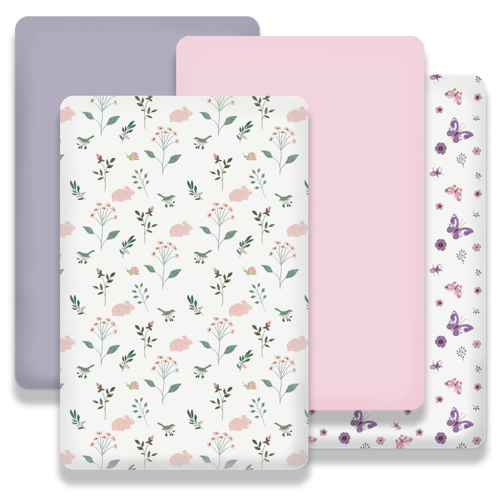 Little Grape Land Travel Cot Sheets 95 x 65 cm Fitted (4 Pack) — image 1