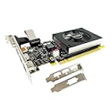 QTHREE GeForce GT 730 4GB DDR3 Low Profile Graphics Card, 2X HDMI, DP,VGA,Small Form Factor Video Card for PC,Computer GPU,PCI Express 2.0 X8,DirectX 12