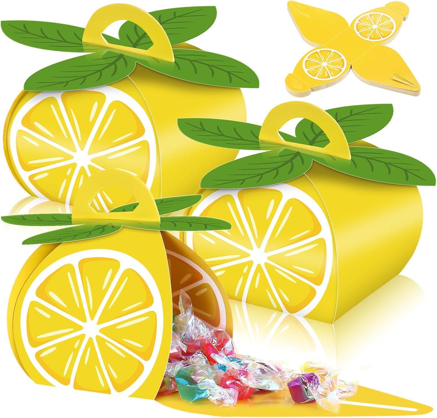 TaoBary 36 Pcs Lemon Party Favor Boxes, 3D Fruit Themed Gift Boxes