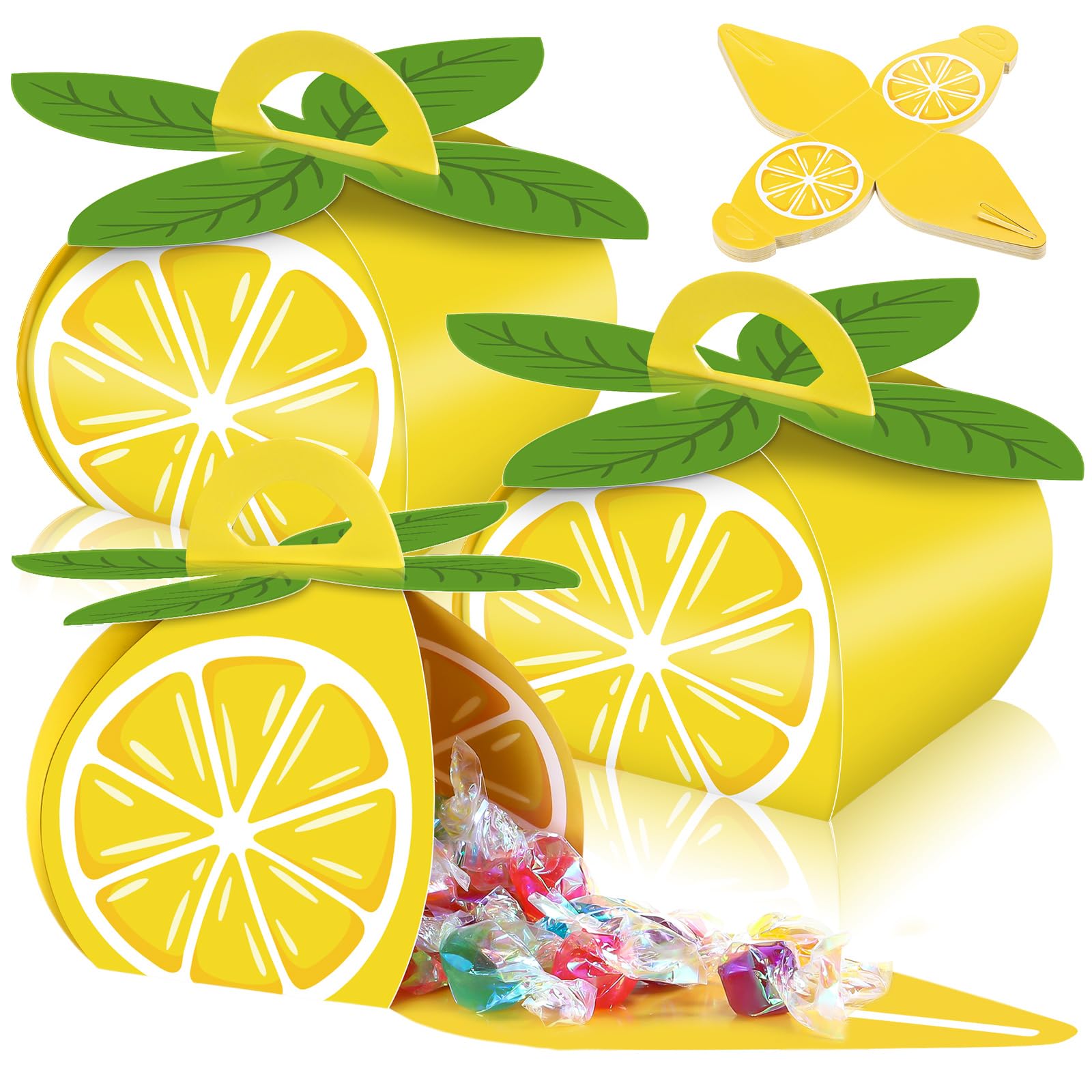 TaoBary 36 Pcs Lemon Party Favor Boxes, 3D Fruit Themed Gift Boxes