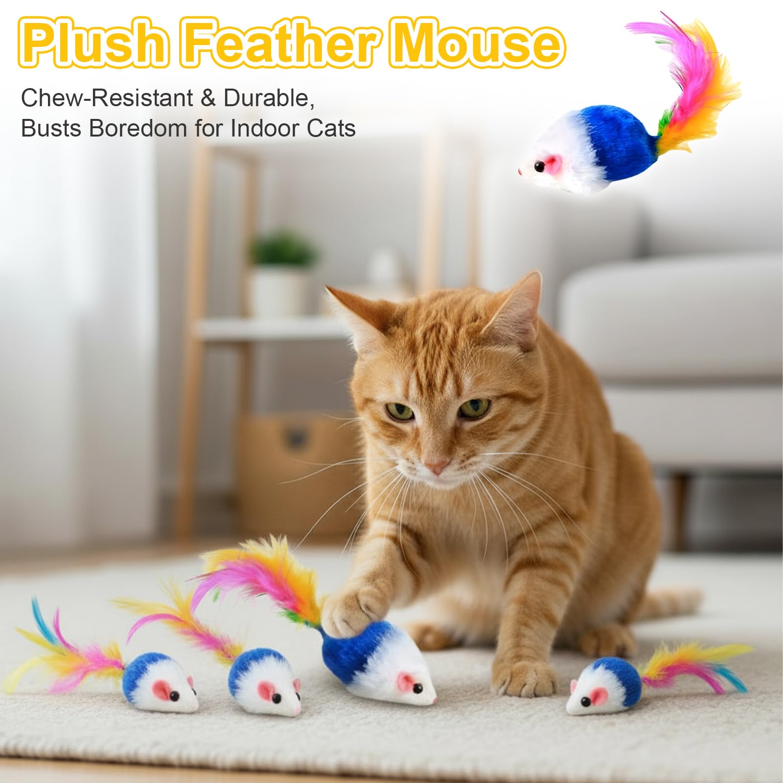 Paquete de 2 pelotas interactivas para gatos, rotación automática de 360°, evita obstáculos inteligentes, incluye 4 resortes en espiral para gatos y 1 ratón de juguete peludo, juguete ideal para gatos