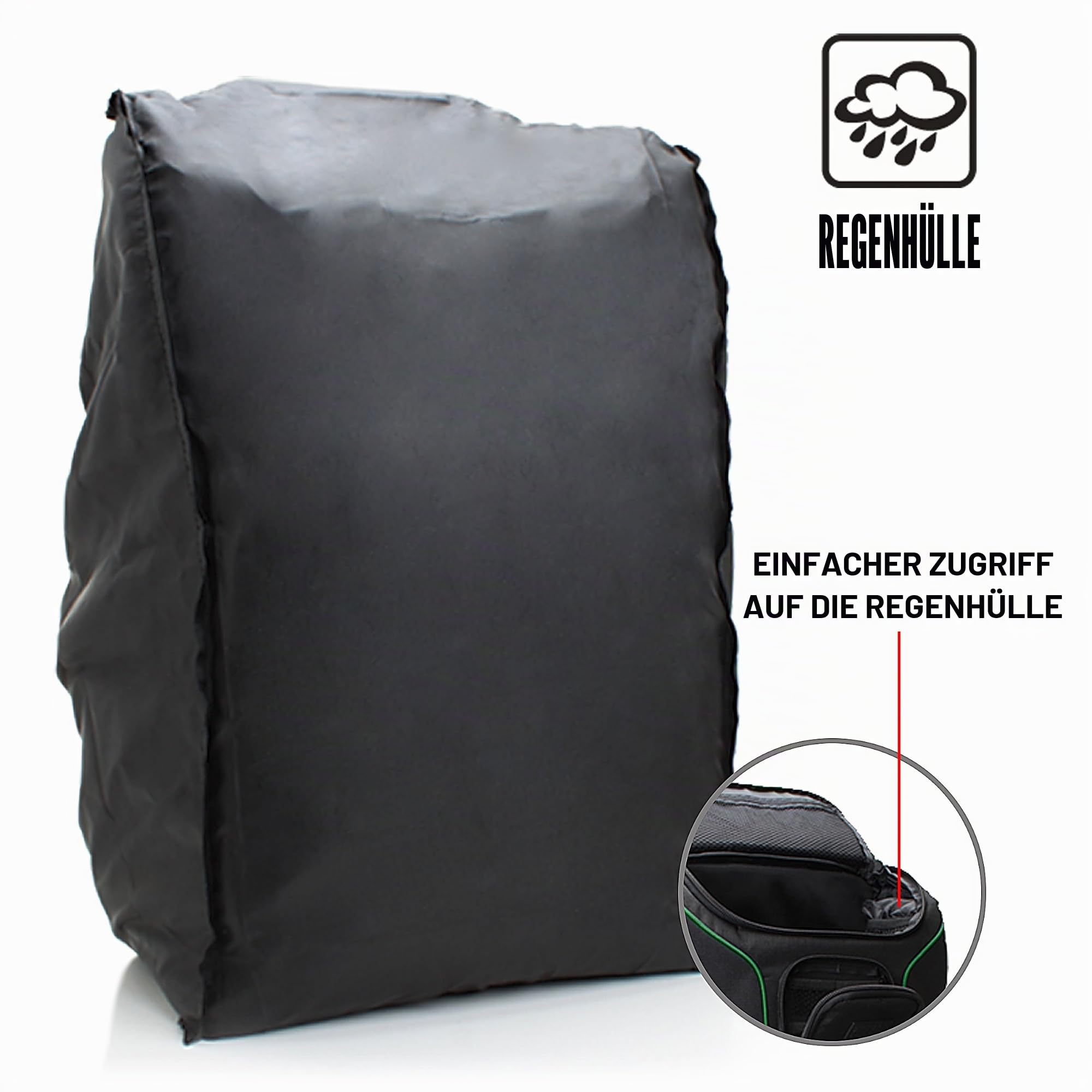 USA Gear DSLR Kamerarucksack, Foto Rucksack Anti-Shock Kameratasche mit 43,18 cm Laptop-Tasche, wasserdichte Abdeckung, Verstellbare Linse Lagerung & Stativhalter