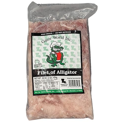 Miniatura 3 de Filetes de cocodrilo criados en granja, ideales para asar y freír, solo tienes que añadir tu masa y condimento favorito, carne exótica y sabrosa,