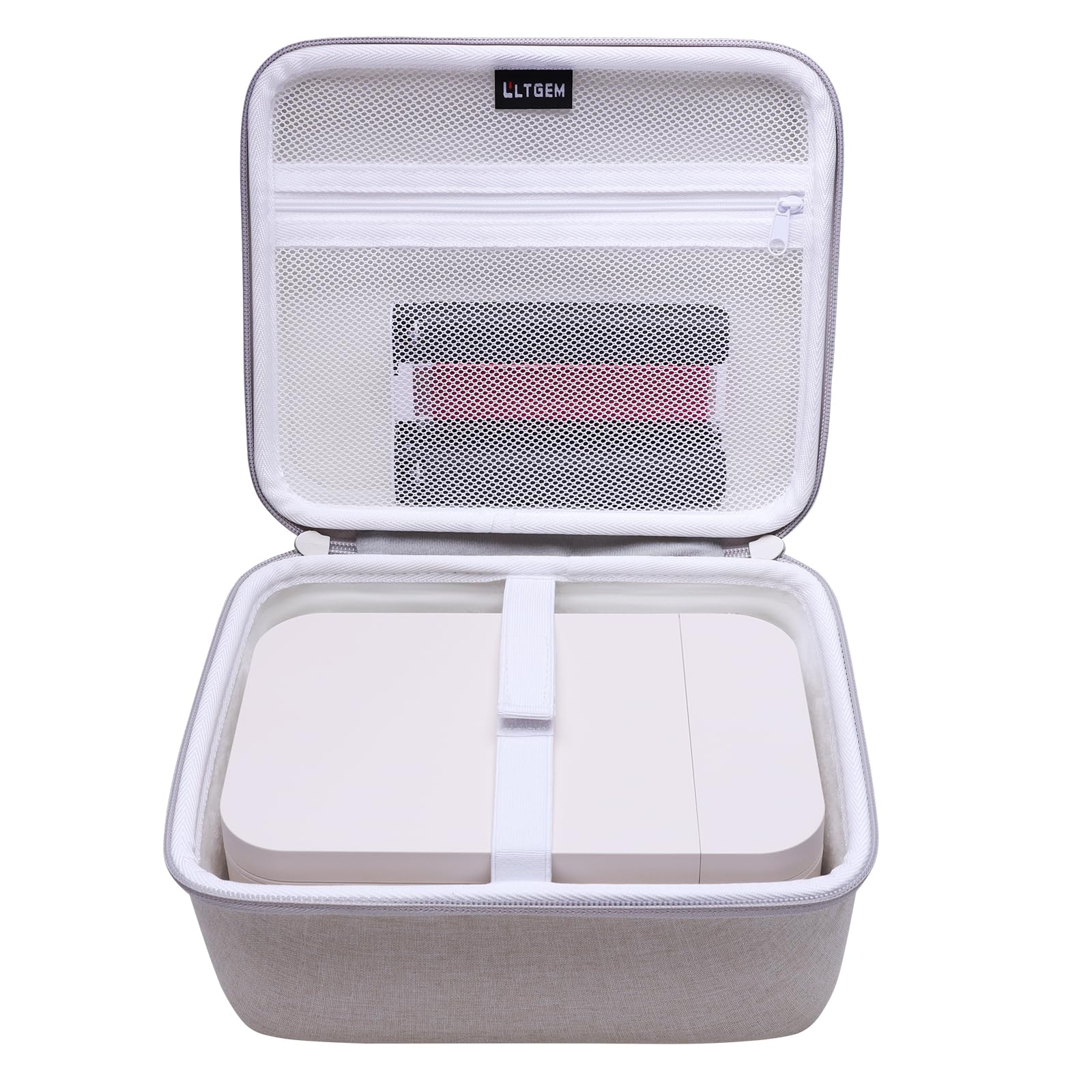 LTGEM Case Compatible with Liene M100 4x6 Photo Printer/HPRT CP4100 4x6 Photo Printer and Photo Paper, Beige(Case Only)