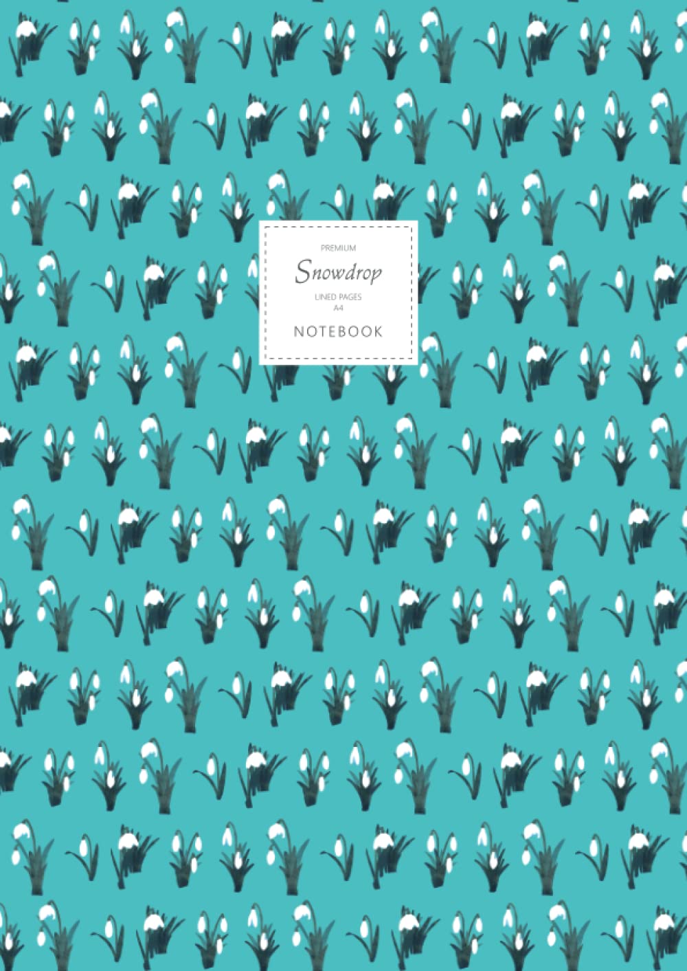 Snowdrop Notebook - Lined Pages - A4 - Premium: (Turquoise Edition) Fun notebook 192 lined pages (A4 / 8.27x11.69 inches / 21x29.7cm)