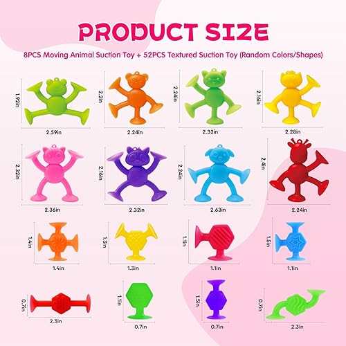 Miniatura 9 de Juguetes de baño con ventosas para niños pequeños de 3 años, 40 piezas de ventosas del alfabeto de animales, aprendizaje educativo de deletreo ABC