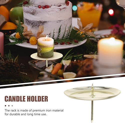Miniatura 5 de Toddmomy Soporte de fijación de velas de pilar de metal, soporte de fijación de velas, soporte de vela de metal, soporte de vela de candelita,