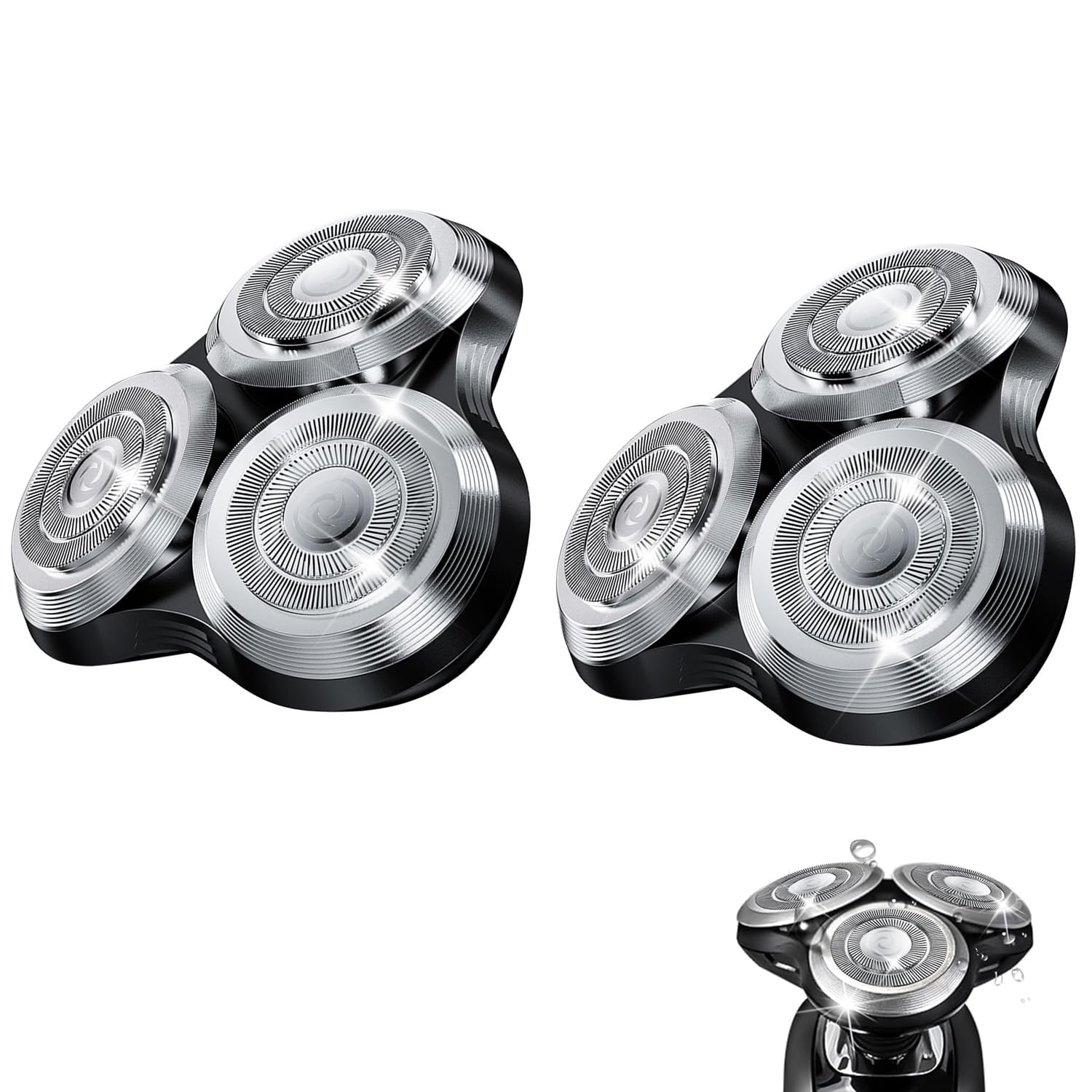 SH90 Replacement Rotary Head for Philips Norelco Shavers Series 9000 Replacement Shaver Head Upgrade Dual Layer Precision Blades for Men Shaving 2 Pack-image-47