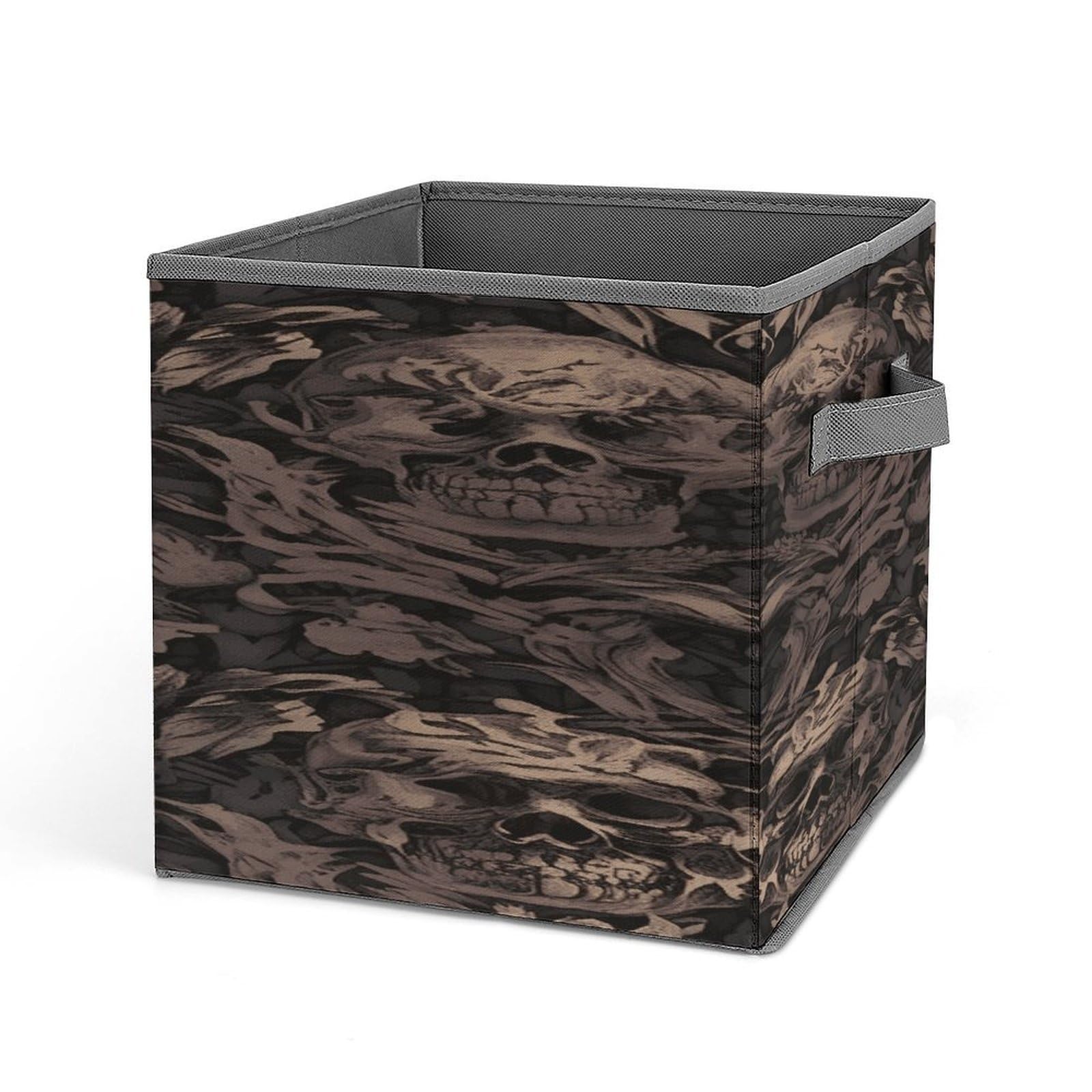 Fekiloot Style Gothic Wallpaper For Walls Skull Damask Storage Bins Storage Baskets