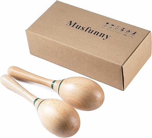 Miniatura 19 de Maracas - Batidoras de madera de colores grandes, sonajeros, percusión de mano de arena del martillo, gran instrumento musical con ritmo de salsa
