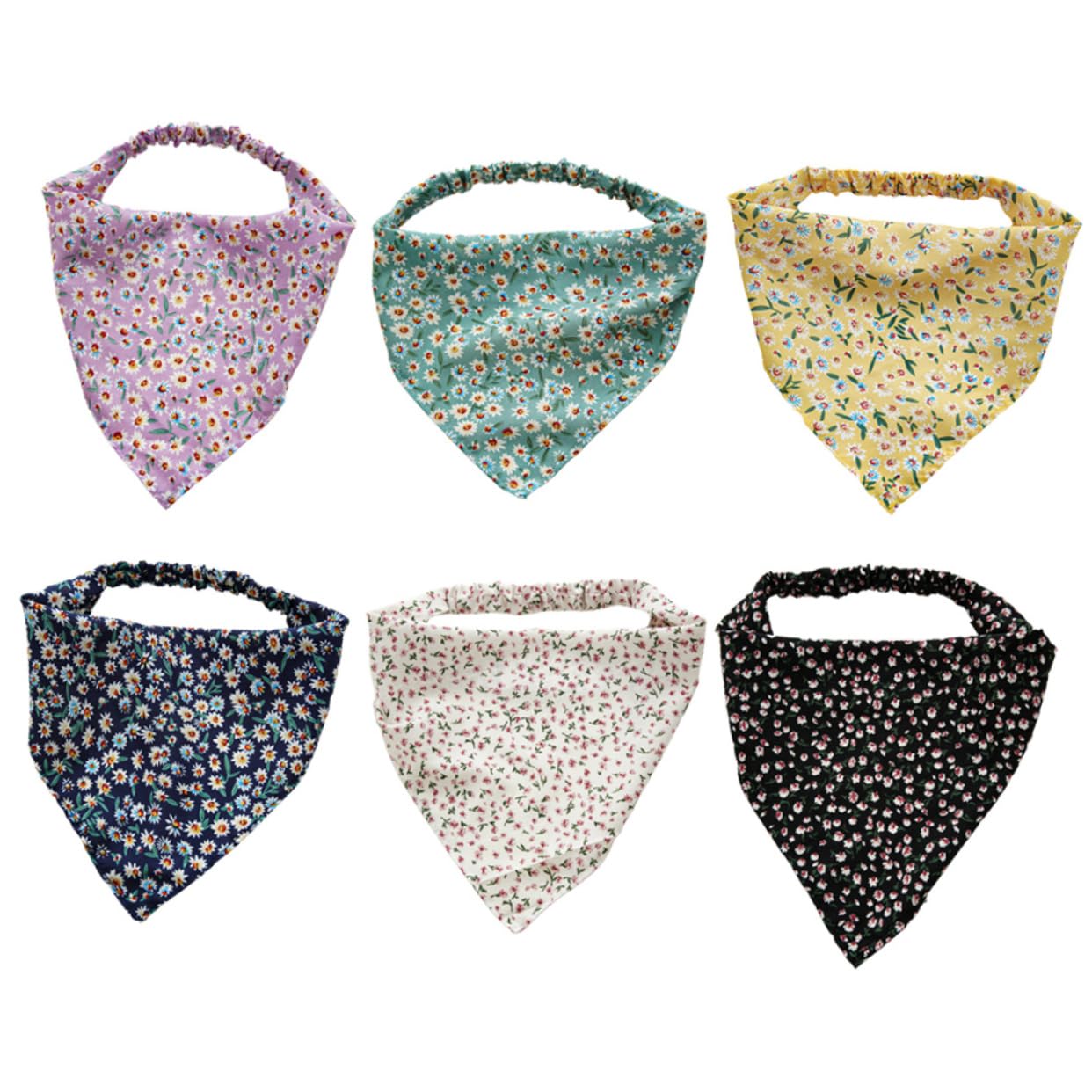 MAGICLULU 4 Sets Elegantes Turban-stirnband Mit Blumenmuster Für Damen Haarbandana Für Teenager Und Erwachsene 6 Stück X 4