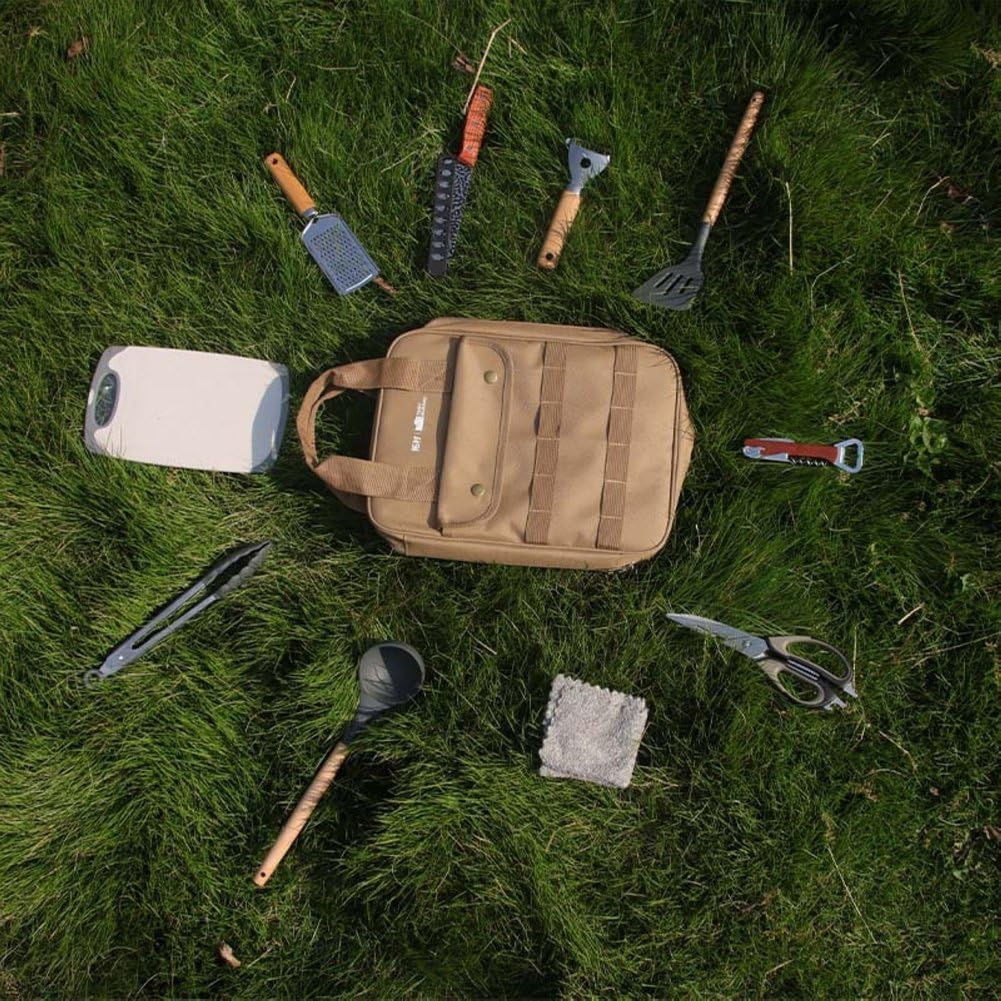10 Piece Camping Cooking Utensil Set Stainless Steel Outdoor Cooking Set Travel Kit for Picnics, BBQs, Camping, Hiking