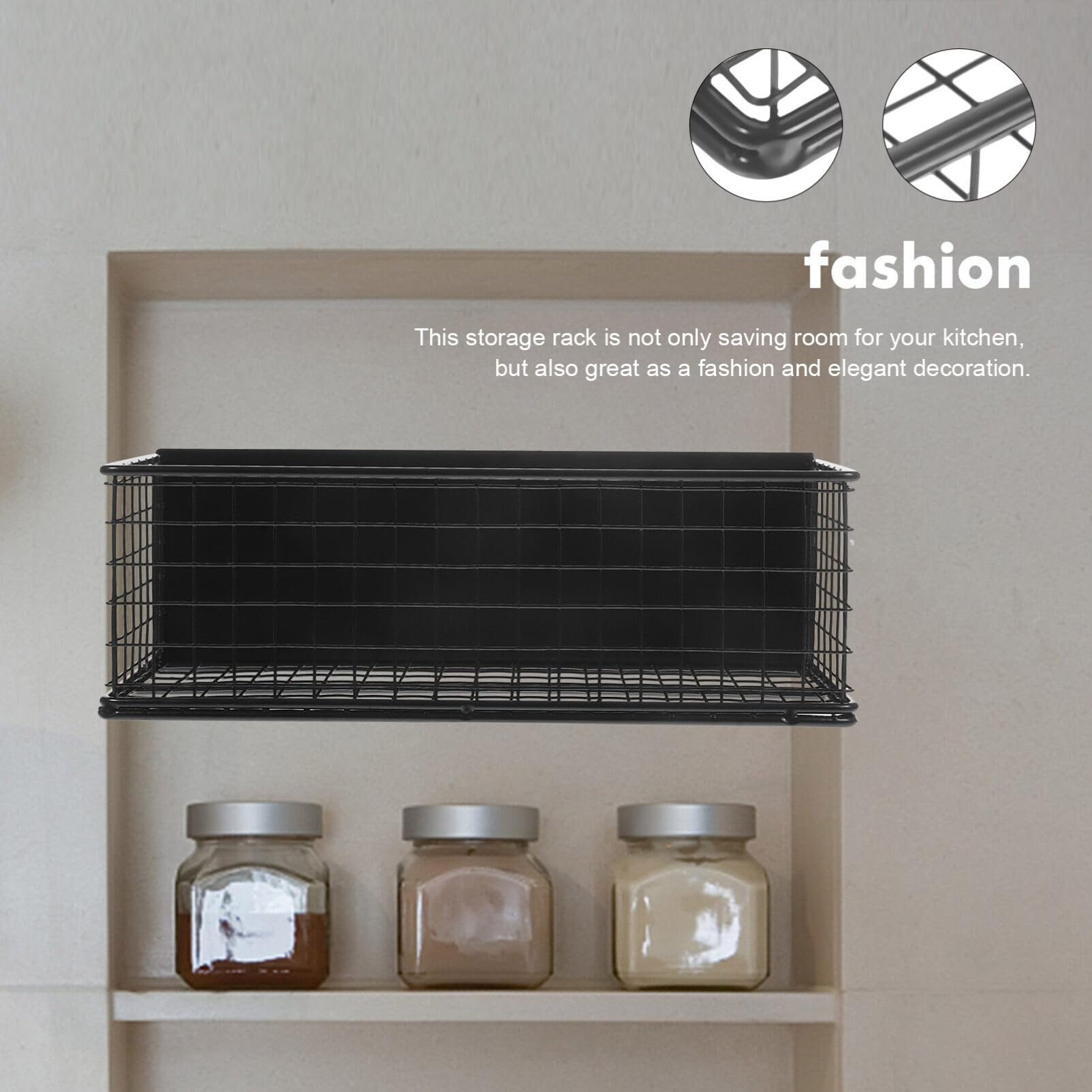 UPKOCH Organizzatore Magnetico per Spezie da Frigorifero Mensola Metallo con Forte Adesione Facile Installazione per Cucina e Spazi Metallici