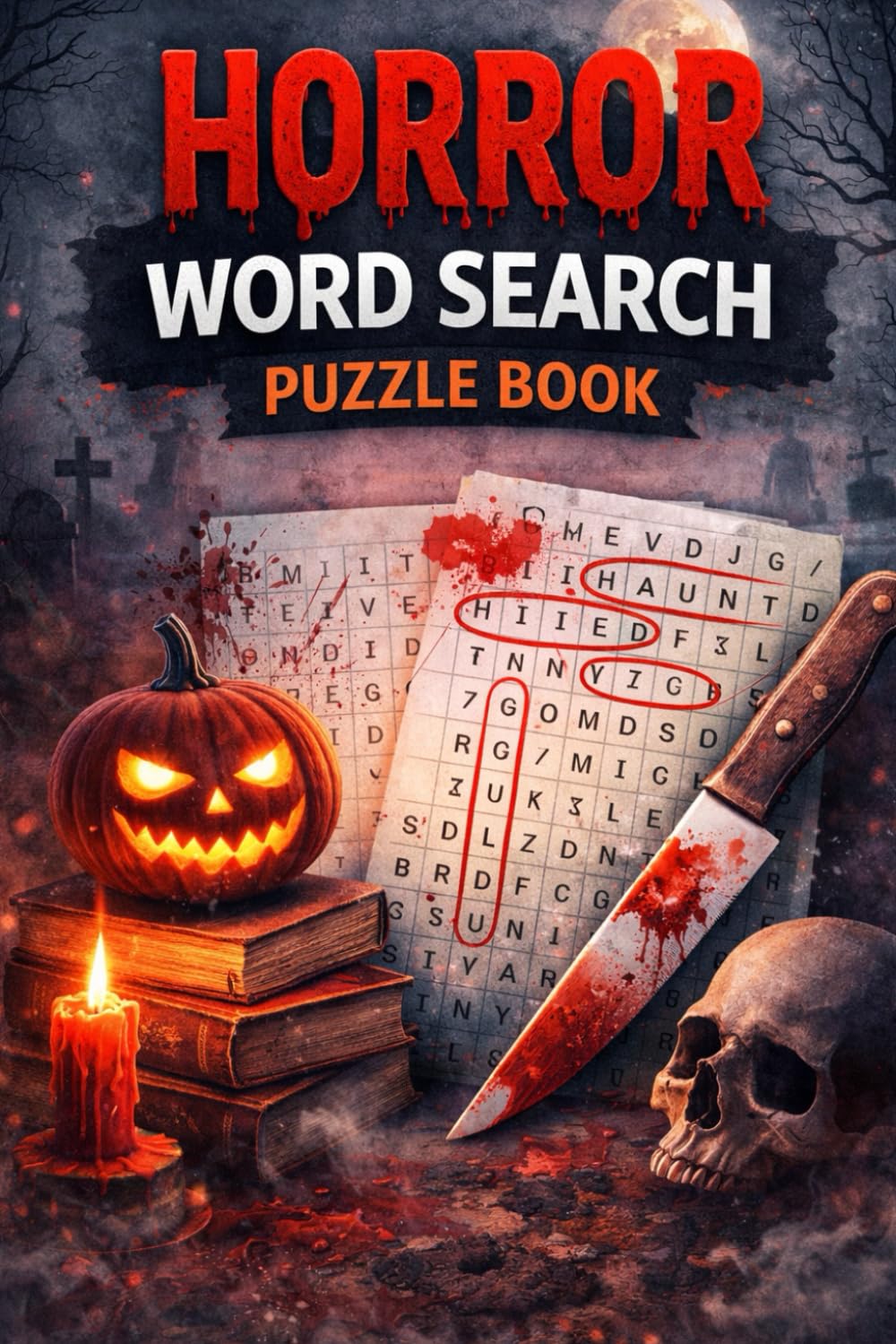 Horror Word Search: Activity Puzzles for Adults and Horror Fans , 6x9 inch Size , 110 Pages Of Scary Brain Games