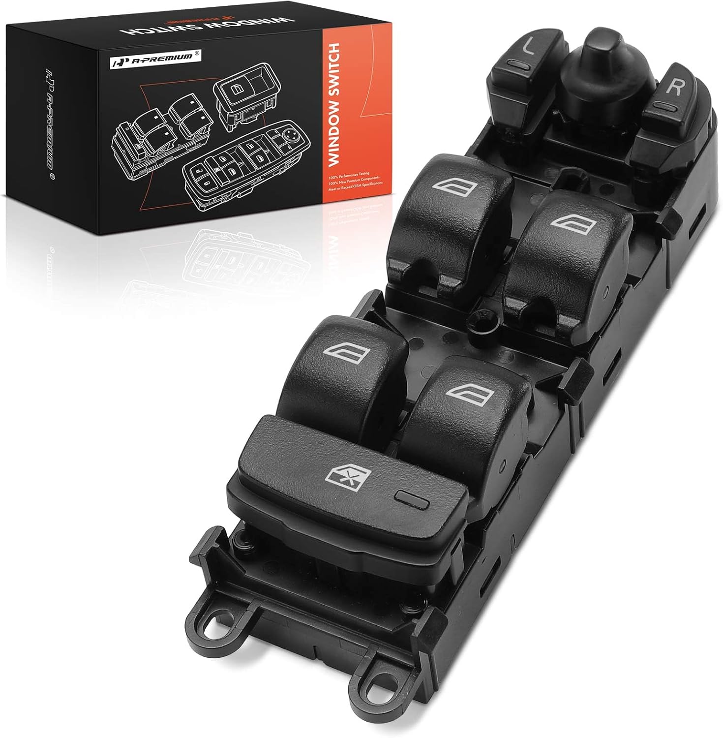 A-Premium Master Power Window Switch Compatible with Volvo XC70 2008-2016, S80 2007-2016, V70 2008-2010, Front Left Driver Side