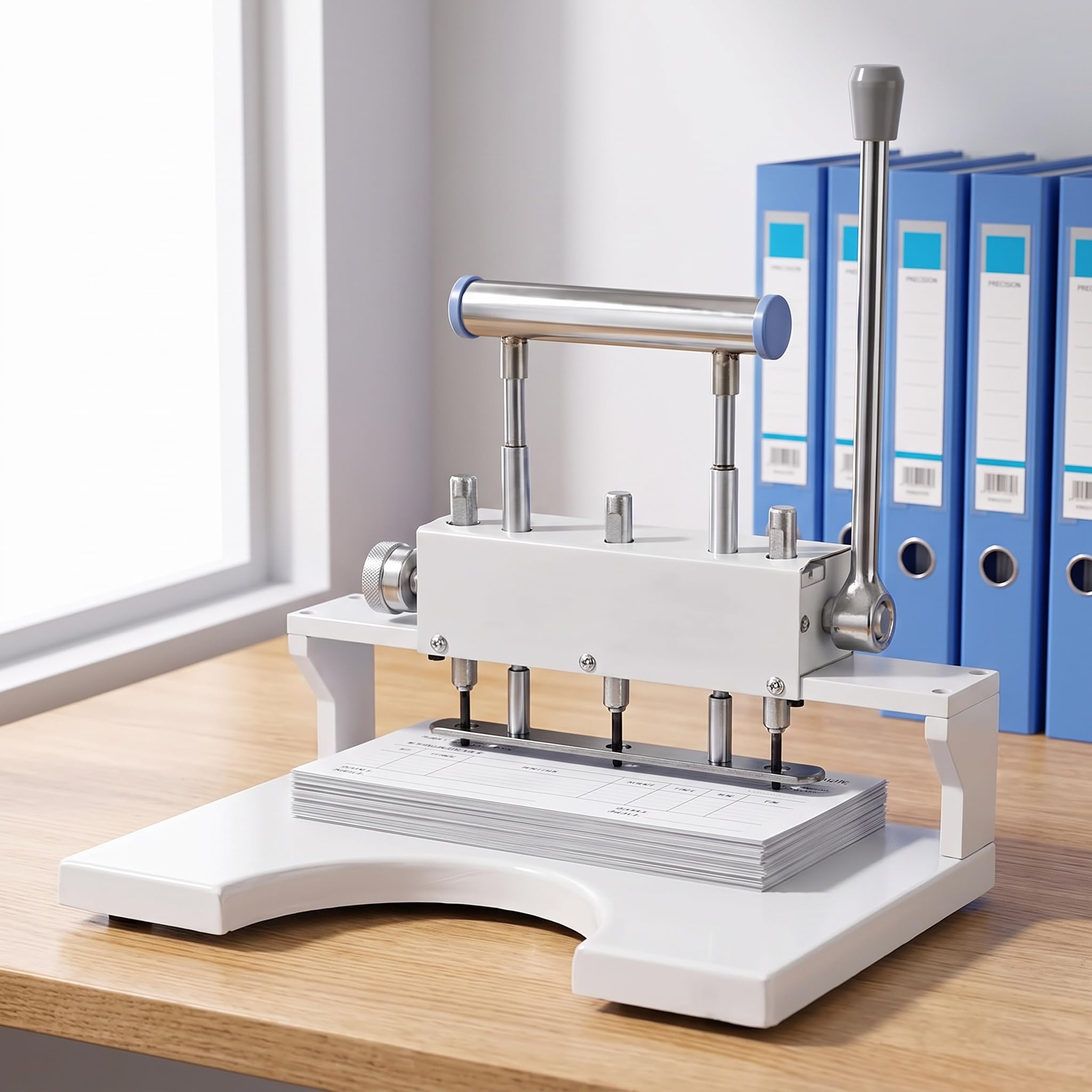 Rilegatrice Manuale A 3 Fori per Impieghi Gravosi, capacità Fino A 300 Fogli, Diametro Foro 4 Mm E Passo 83 Mm, Forniture per Ufficio E Scuola