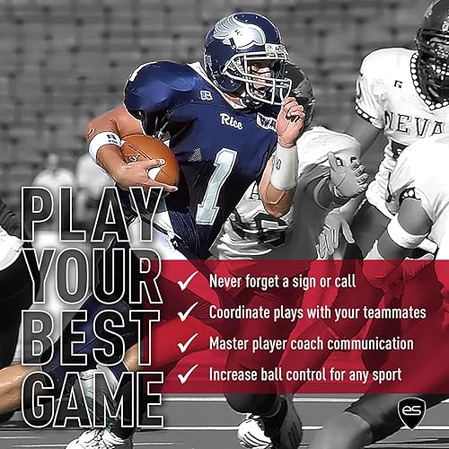 Miniatura 5 de Wrist Coach - Pulsera de fútbol QB para jugadas, libro de jugadas de mariscal de campo, manga de brazo para béisbol, letreros de sóftbol, 3 hojas