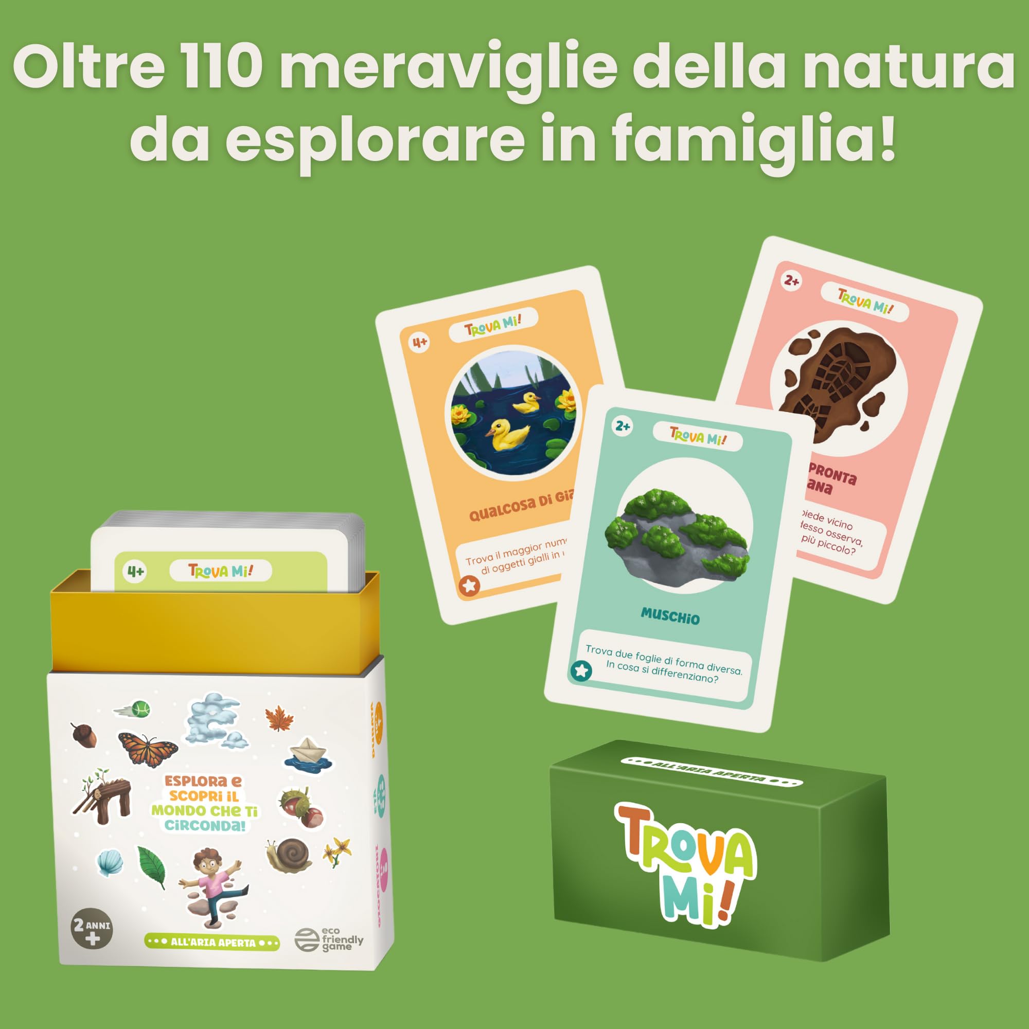 Trova-Mi! All'Aria Aperta - Oh Happy Games: Gioco di Carte Educativo e Divertente, 2-6 Anni, Gioco da Tavolo Bambini, Giocattoli Montessori, Regalo Bambini