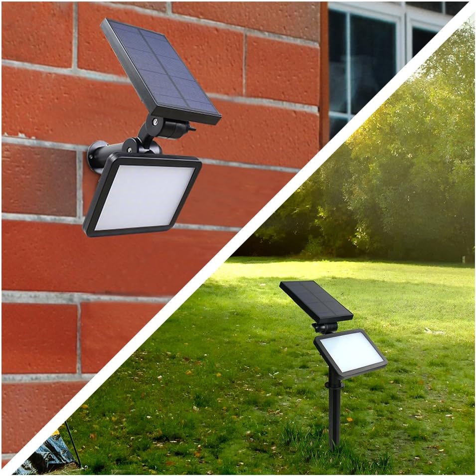Egrace Solar Lights, Outdoor Night Light, Adjustable Waterproof 48 LED Solar Spotlight