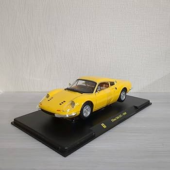 Ferrari Dino 246 GT 1969 イエロー ミニカー MODELCAR - FERRARI Dina 246 GT 1969 Amarillo - 1/18