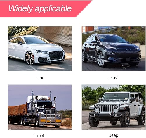 Miniatura 5 de Protector contra arañazos de automóvil, 2 calcomanías reflectantes de advertencia para manija de puerta de automóvil, espejo retrovisor lateral,