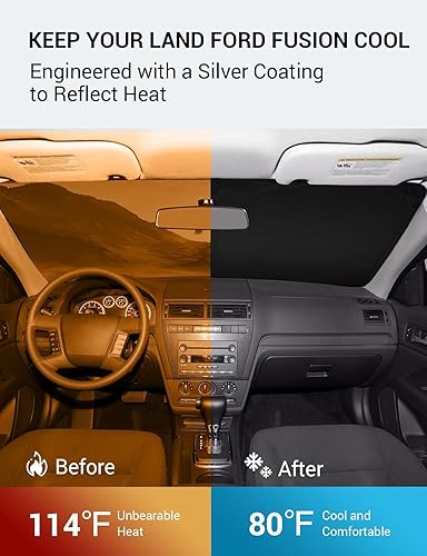 Vista 262 de Proadsy Parasol para parabrisas para BMW X1 F48 2016-2022 de 4 capas plegable, protector de parasol frontal que bloquea los rayos UV y mantiene