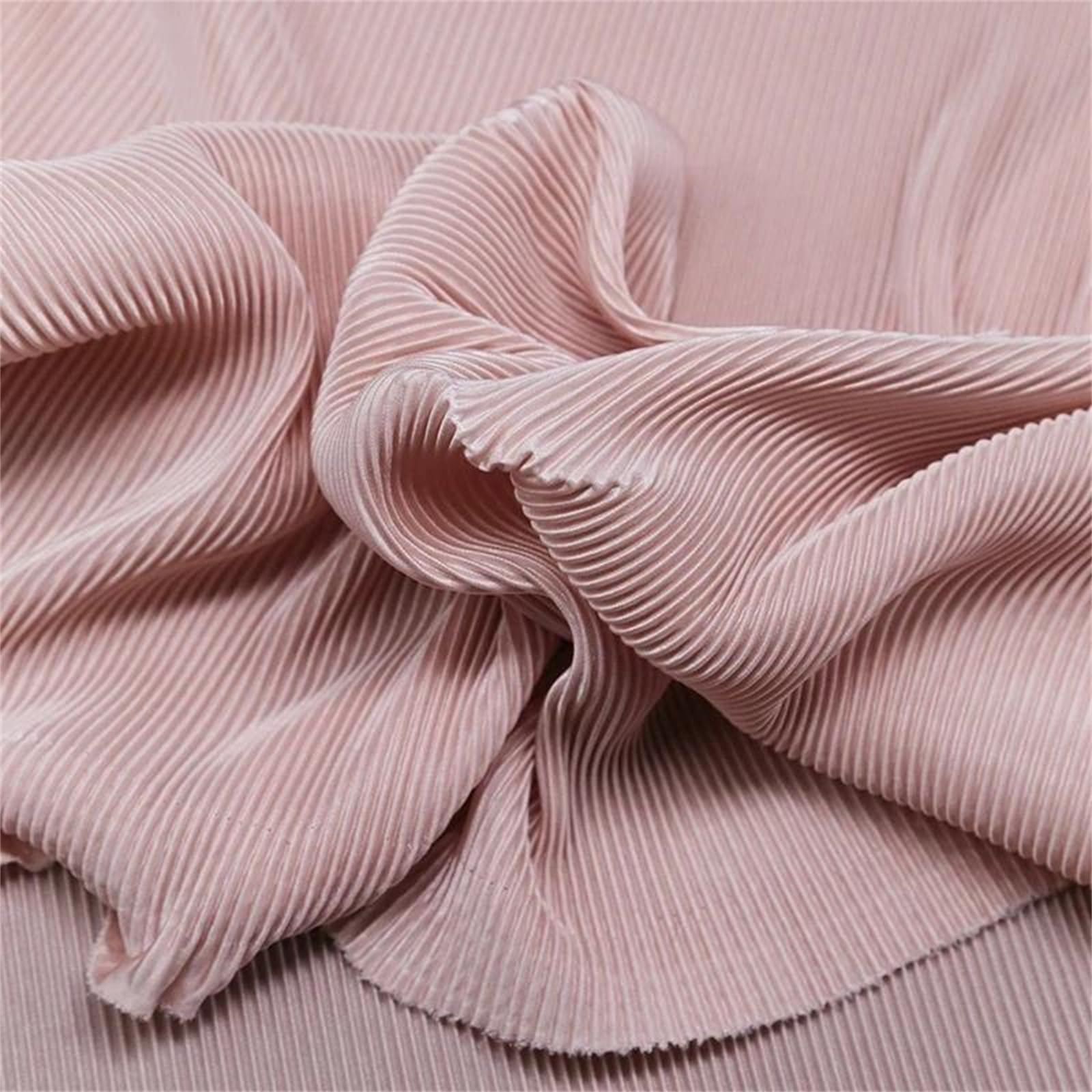 Tejido de gasa perlada plisada, Gasa perlada plisada 150cm tejido a rayas elástico texturizado costura multicolor DIY(3)