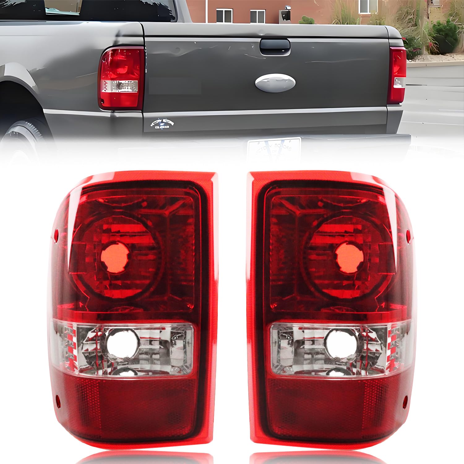 Photo 1 of AIONIXER Tail Lights Compatible with Fo-rd Ranger 2006-2011, Driver & Passenger Side Taillight Rear Lamp Assembly, Red Lens