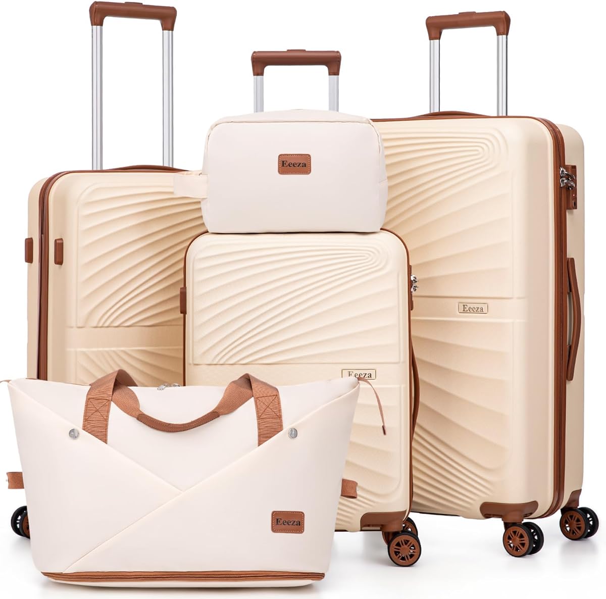 Amazon.com | Eeeza Luggage Sets 5 Piece, Suitcases with Wheels, ABS Hard Case Luggage with TSA Lock Spinner Wheels, Carry On Luggage Set (20/24/28 inch) | Luggage Sets