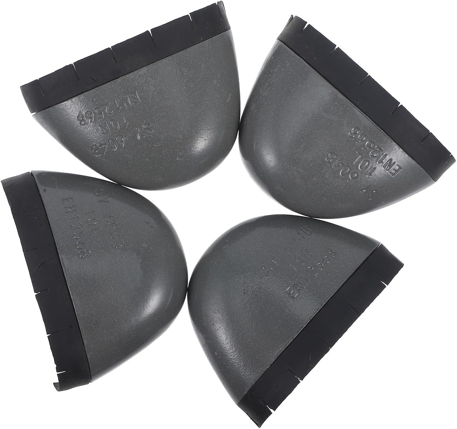 BESPORTBLE 4pcs Breathable Puncture-Proof Safety Toe Caps for Work Shoes, Black Manganese Steel and Rubber Protective Shoe Accessories, for Industrial and Construction Use