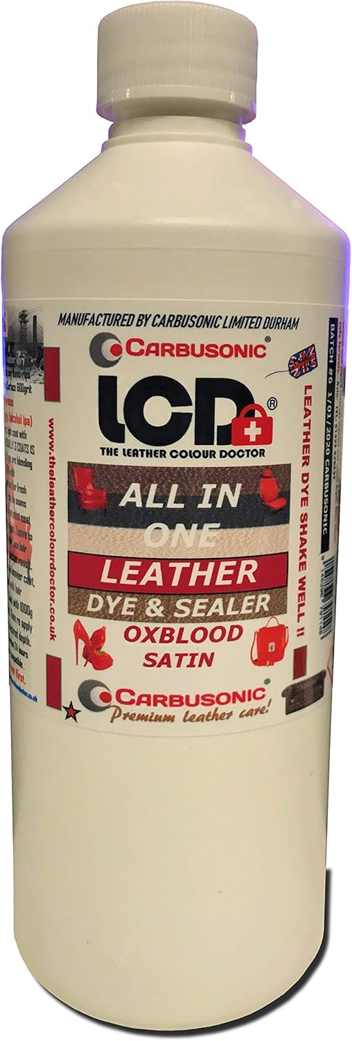 Oxblood Leather dye Paint for Sofas Chairs Shoes Handbags Cars Jackets