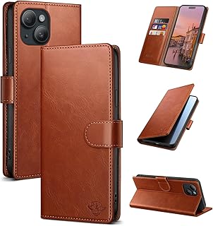 Wallet Case for iPhone 15 6.1", Light Brown