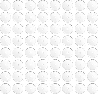 100 Pcs Silicone Earring Backs Pads, 7mm Clear Piercing Discs Stabilizer Pads, Earlobe Support Patches for Healing Non Pull Piercing Bump, Heavy Earrings, Earring Stabilizer Discs