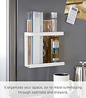 Vista 6 de YAMAZAKI Home Plate Magnet Wrap Or Aluminim Foil Holder - Kitchen Storage, Magnetic Organizer - Steel