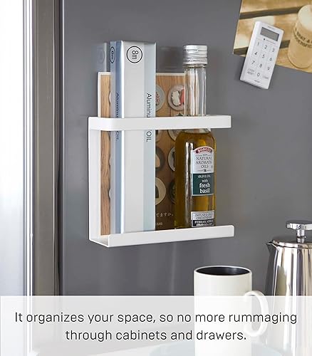 Miniatura 6 de YAMAZAKI Home Plate Magnet Wrap Or Aluminim Foil Holder - Kitchen Storage, Magnetic Organizer - Steel