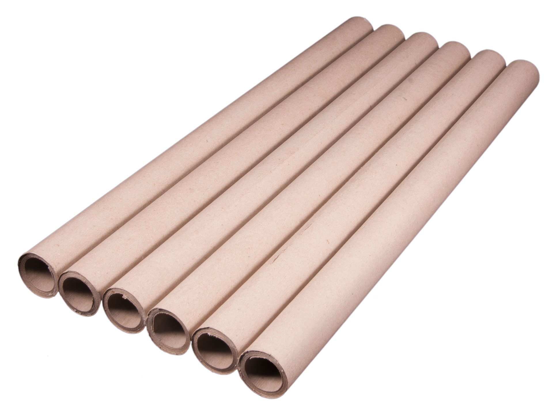 1" Parallel Wound Paper Tubes - Length: 50cm - Quantity: 7 - Strong Thick Wall Firework Tubes - by Inoxia