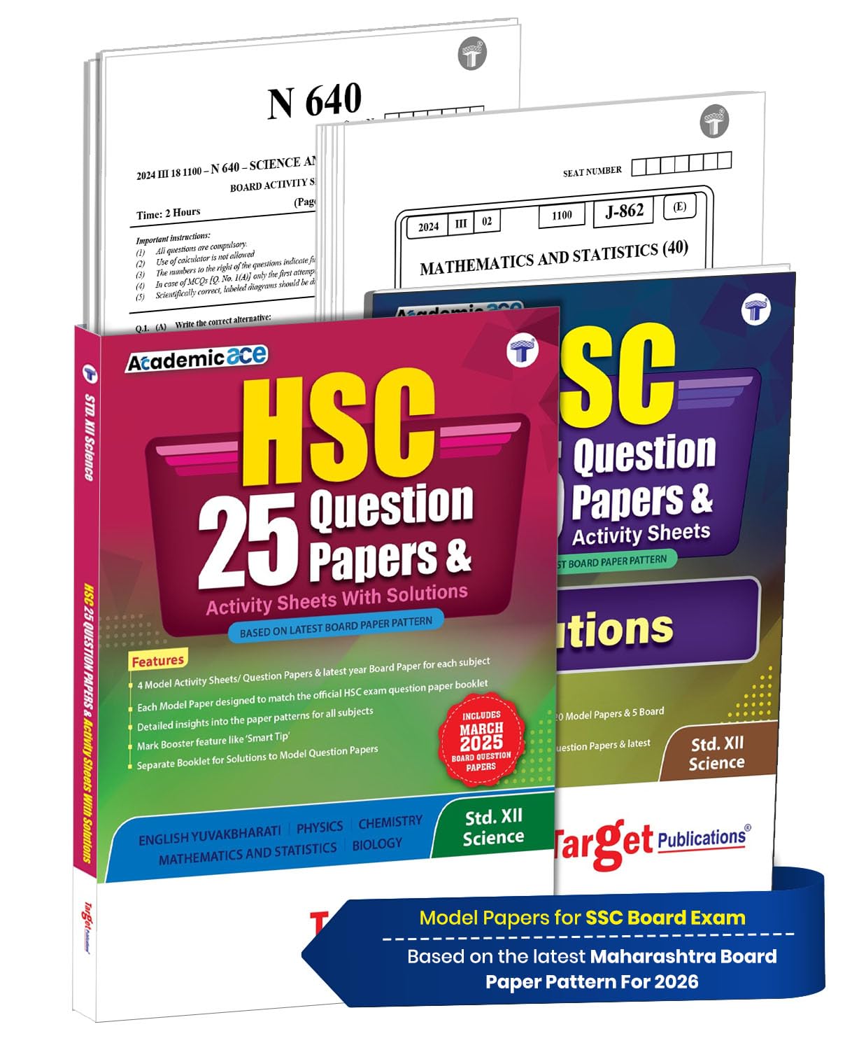 Std 12 Science 25 Model Question Papers with Solutions for 2026 Exam | HSC Maharashtra State Board Exam | Sample Question Paper Bank for Practice | Based on Std 12th New Syllabus Paperback – Big Book, 1 January 2022