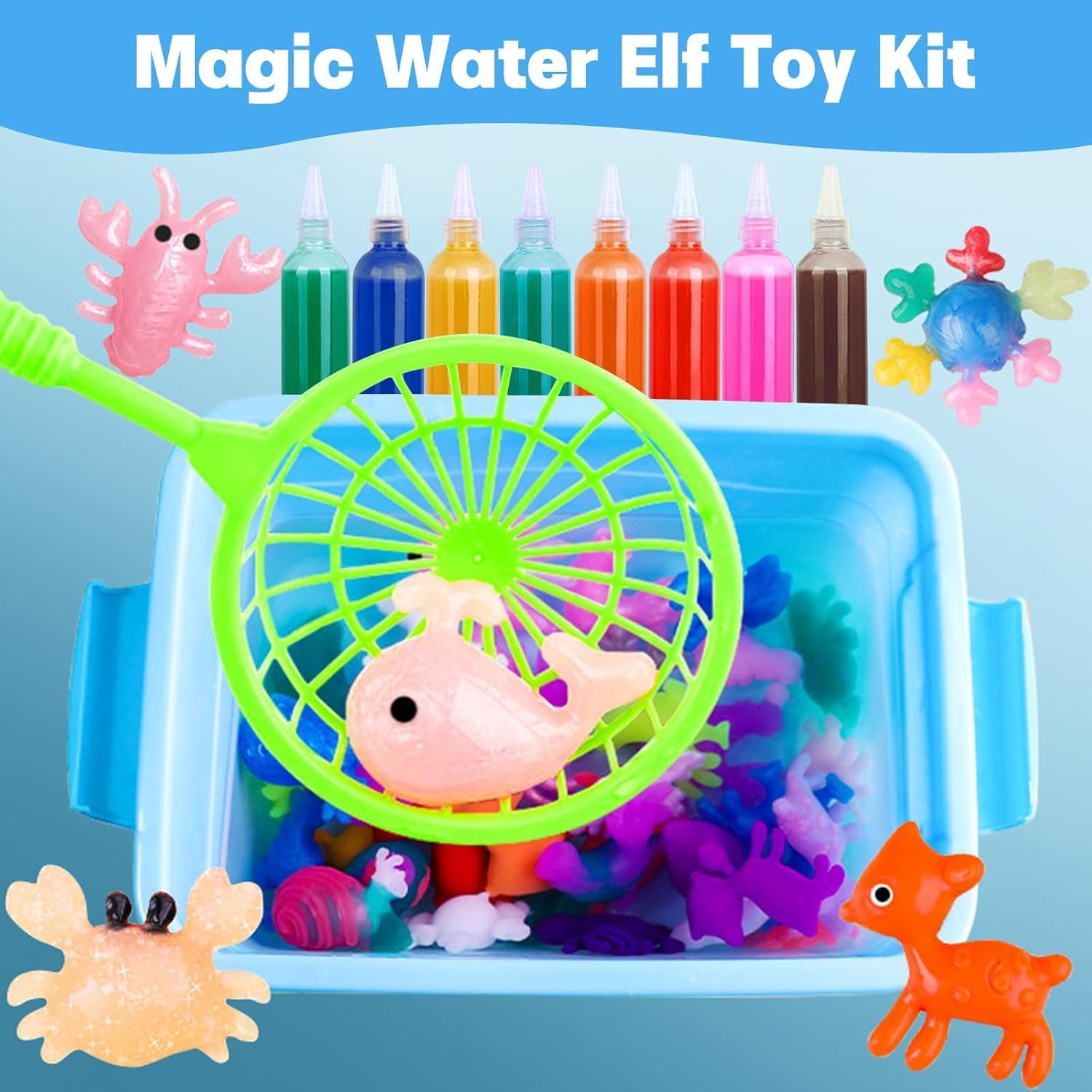 Amitasha 3D Water Spirit Magic Art ELF Craft Kit Water Gel Toys Mould Jelly Activity Fun Educational Soft Squeeze Birthday Gift for Boys Girls — Amazon image 5