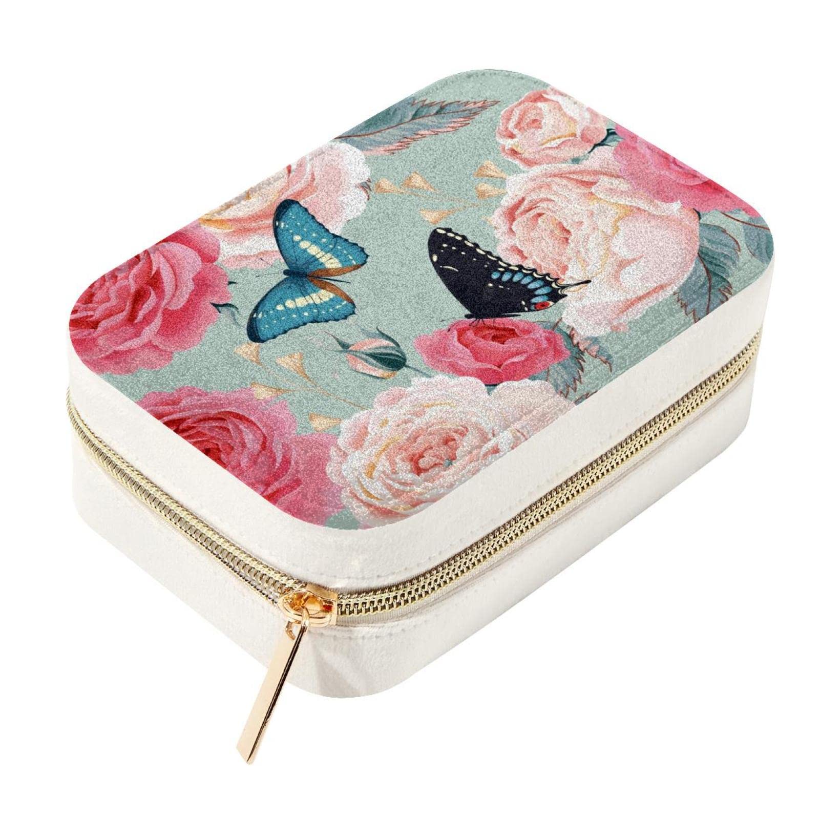 Boîte à bijoux nomade en velours rose pour vos week-ends et vacances d'été