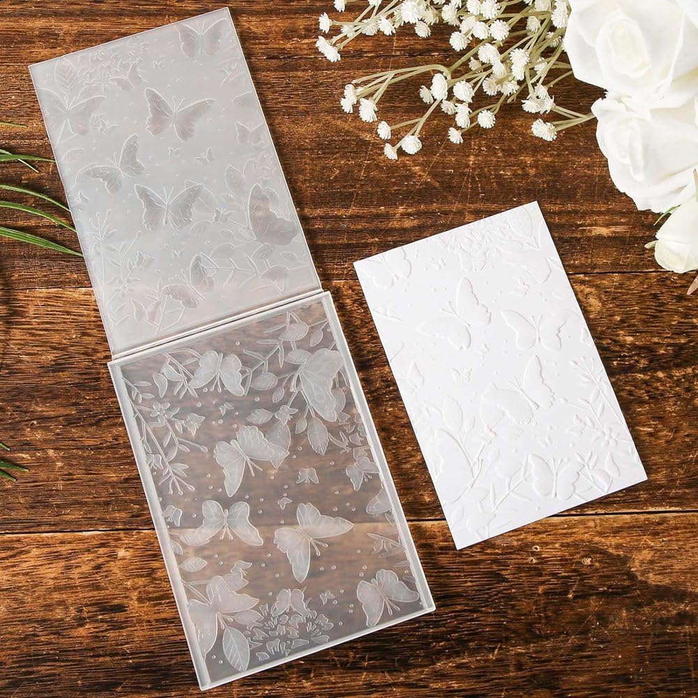 Produktbild von 3D Prägefolder Schmetterling Blume Schablone Für DIY Scrapbooking Bastelkarte