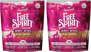 Triumph Free Spirit Grain Free Salmon and Vegetable Recipe Jerky Bites Soft Dog Treats, 20 Ounce (Pack of 2)