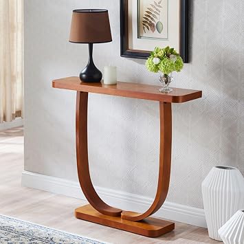Narrow Long Console Table for Entryway Wood Vintage Farmhouse Sofa Tables with Storage Shelf for Entryway Living Room Office Hallway EntranceBrown,120cm