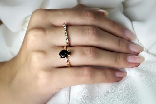 Miniatura 4 de Onyx Ring Jewelry - Black Onyx Rings for Women in 14k Gold - Artisanal 14kt Gold Rings for Women - Handmade Jewelry