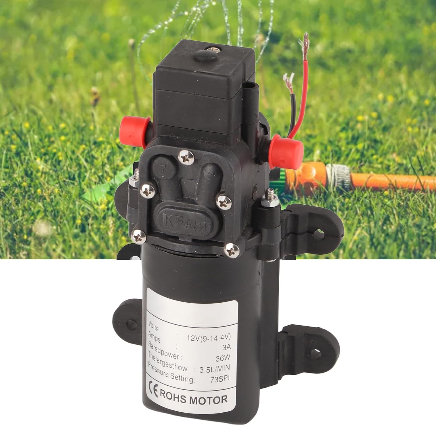 Hilitand High Pressure Diaphragm Pump, Energy Efficient Electric Pump for Garden Irrigation, 12V Voltage, 4 Kg Pressure, Versatile Use