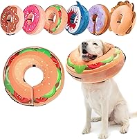 Vista 14 de BEAUTYZOO - Collar inflable suave para perros y gatos, alternativa a conos postoperatorios, con forma de donut, para evitar lamidos, color rosa