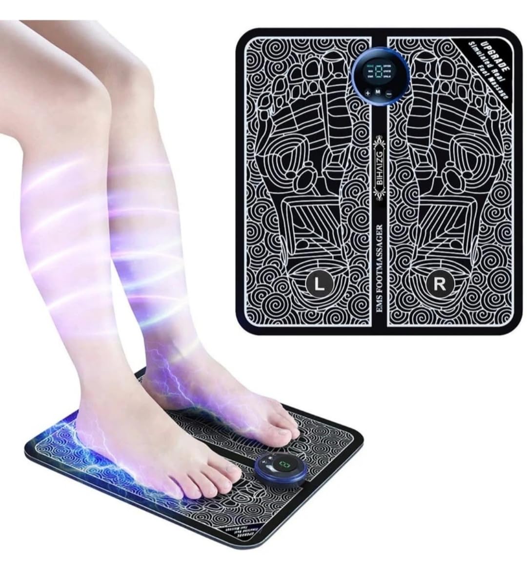 DEVATVA Foot Massager Pain Relief, Electric Ems Massage Machine Mat, Rechargeable Portable Folding Automatic With 8 Mode-picture-18