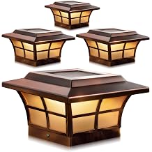 Classy Caps SL086 Plated Prestige Solar Post Cap, 6" x 6", Copper 4